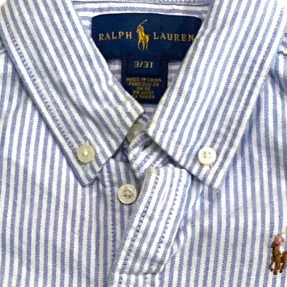Girls Ralph Lauren Short Sleeve Oxford Shirt - Picture 2 of 12